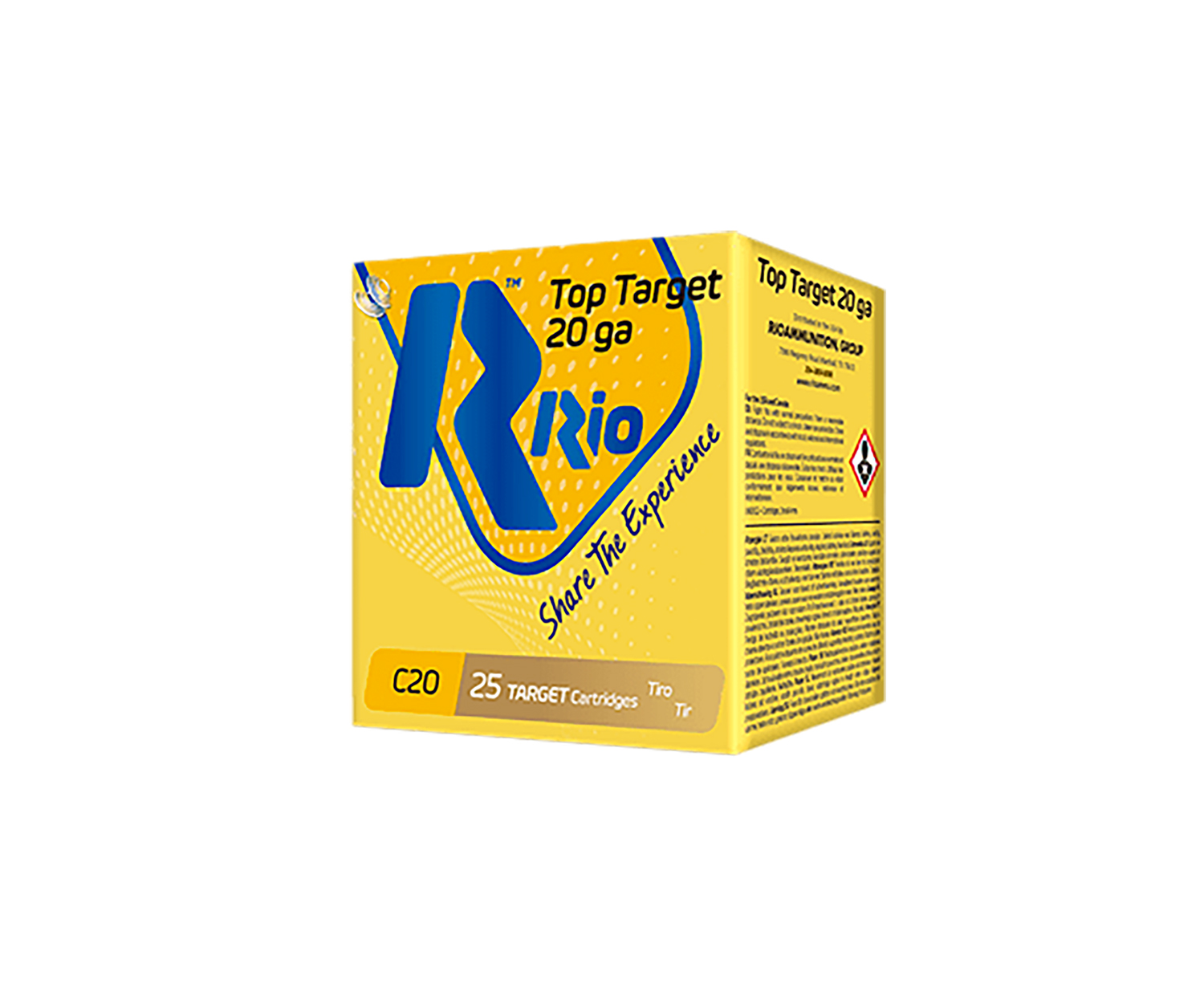 Rio Ammunition TT2075 Top Target  20Gauge 2.75″ 7/8oz 7.5Shot 25 Per Box/10 Case