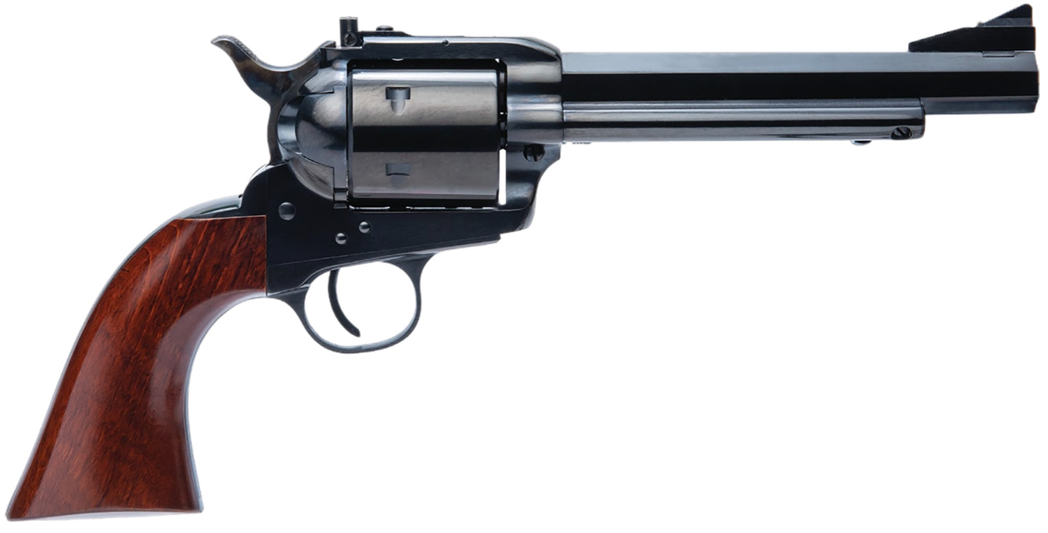 Cimarron CA362 Bad Boy 44 Mag 44 Special 6 Shot 6″ Blued Octagon Barrel, Blued Cylinder, Blued Steel Frame, Walnut Grip, Exposed Hammer