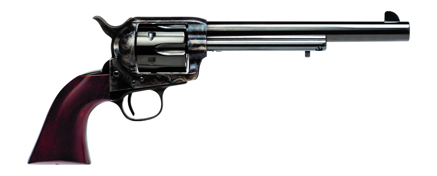 Cimarron PP514M00HN9K U.S. Calvary Buffalo Soldier 45 Long Colt 6 Shot 7.50″ Blued Barrel & Cylinder, Color Case Hardened Steel Frame, Walnut Grip, Exposed Hammer, US Markings
