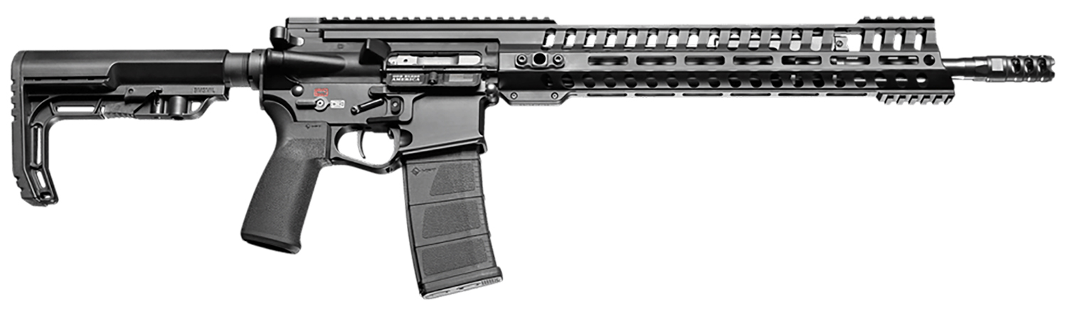 Patriot Ordnance Factory 01148 P415 *CA Compliant 5.56x45mm NATO 10+1 16.50″ Chrome Moly Barrel Black Hard Coat Anodized Receiver, 6 Position MFT Black Stock & Black Polymer Grip Ambidextrous