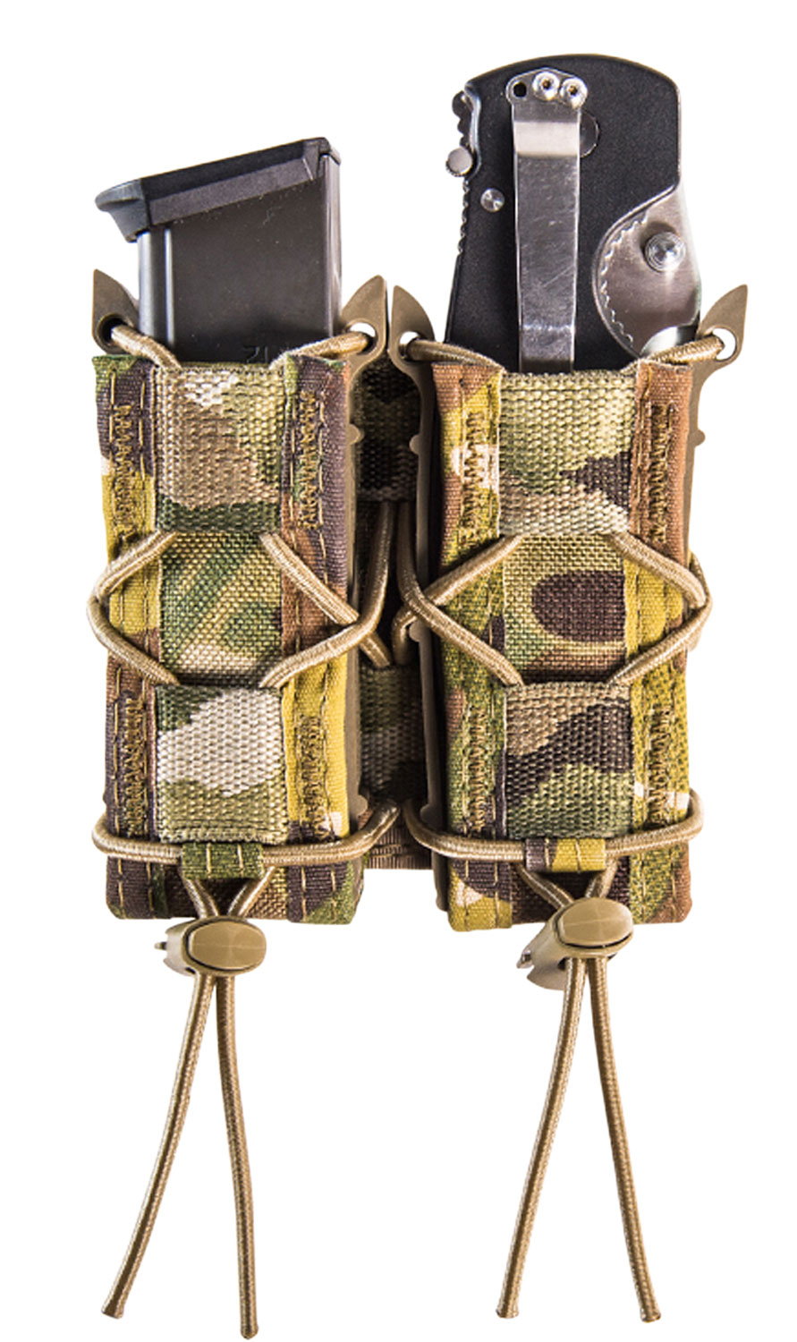 High Speed Gear 13PT12MC TACO Mag Pouch Double MultiCam Nylon Belt Compatible w/ Pistol