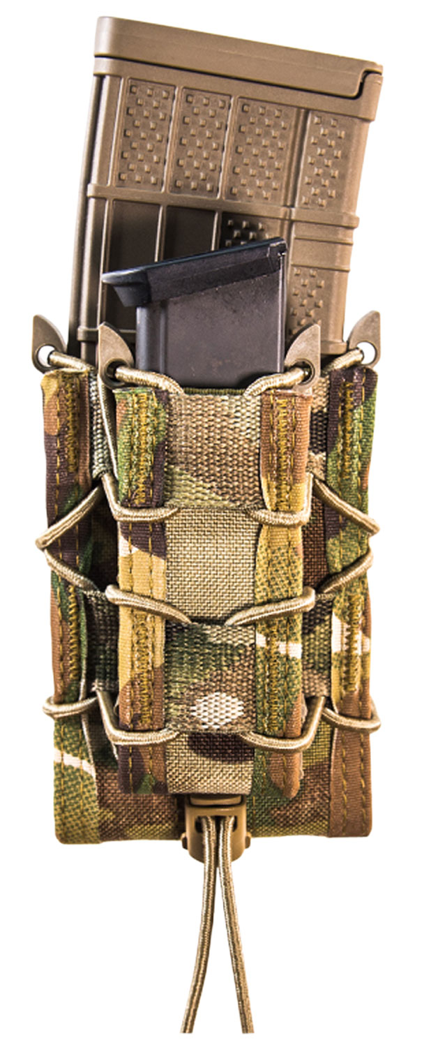 High Speed Gear 13DD10MC TACO Double Decker Mag Pouch MultiCam Nylon Belt Belts 2.25″ Wide Compatible w/ Rifle Compatible w/ Pistol
