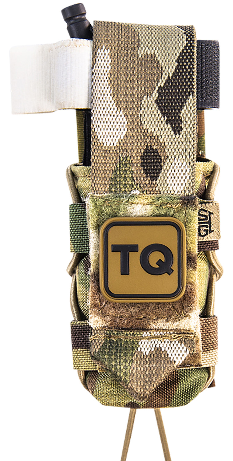 High Speed Gear 11TQ00MC TACO Tourniquet Pouch, Multi-Cam Nylon with Velcro Closure, Fits MOLLE, Compatible with Most Windlass-Style Tourniquets, Includes TQ Patch