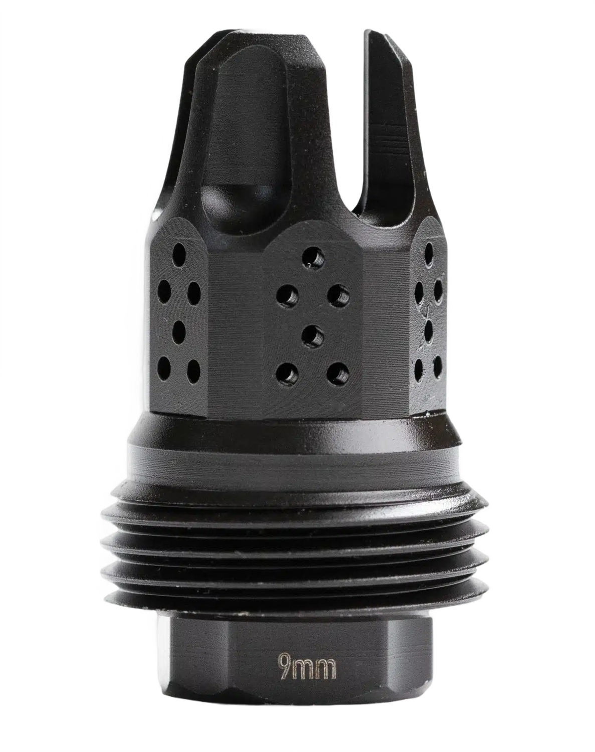Jk Armament JKMDHDCF14 War Eagle Compensator/Flash Hider Black Nitride Stainless Steel 1/2″x28 Threads 9mm