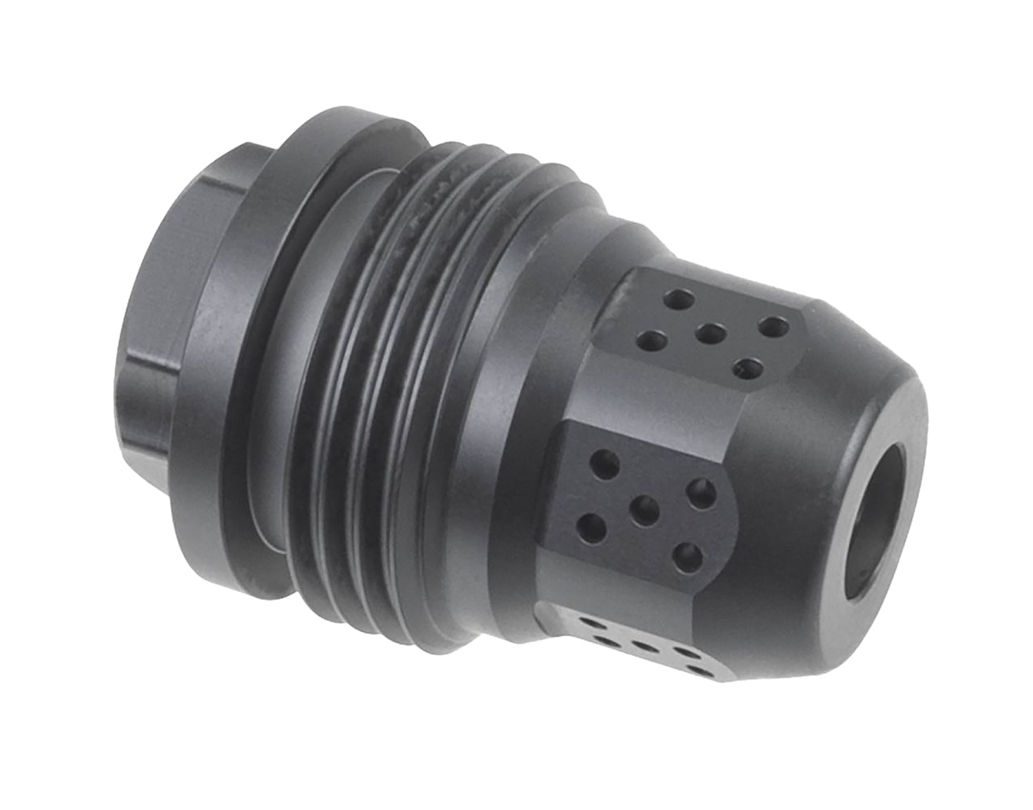 Jk Armament JKMDHDBE28 Bald Eagle Compensator 22Cal Fits 1/2″x28 Stainless Steel Nitride Black