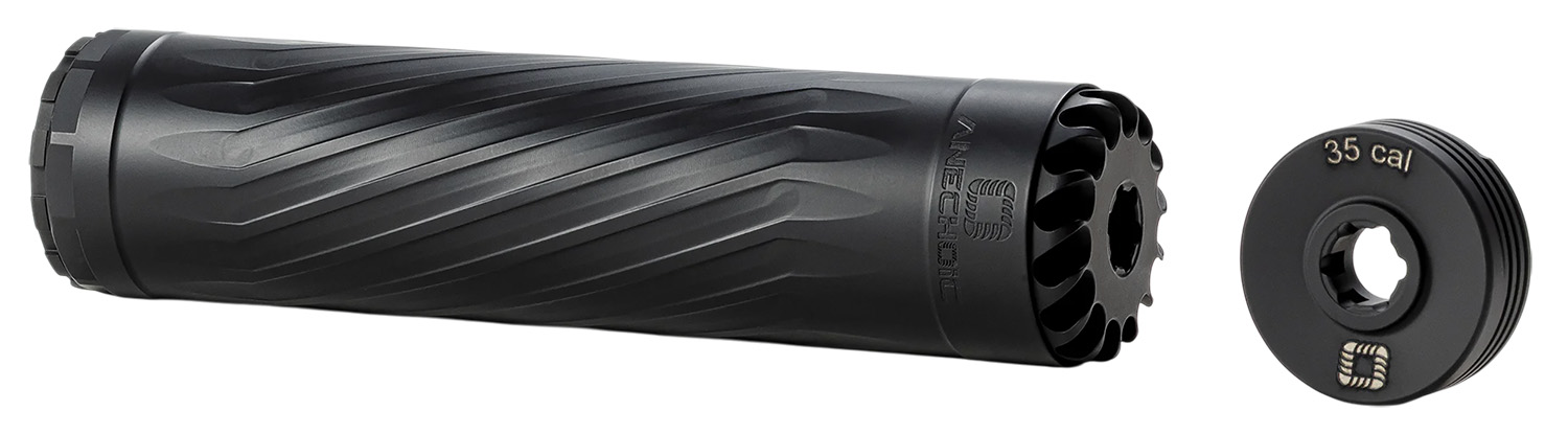 Anechoic X35B Anechox 35 35Cal/338Lapua/338/35Magnums Black Stainless Steel/Titanium 1 3/8″x24 w/ 1/2″x28 DTA