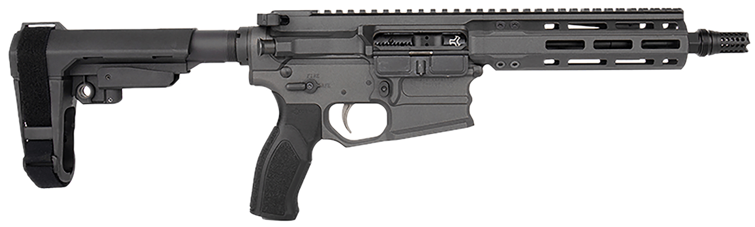 Cobalt Kinetics CKPROLITE30075CHARCOAL Pro Lite 300 Blackout 30+1 7.50″ Black Melonite Barrel, Charcoal Aluminum Receiver w/Picatinny Rail, Black Polymer SB Tactical SBA3 Brace, Black Polymer Grip