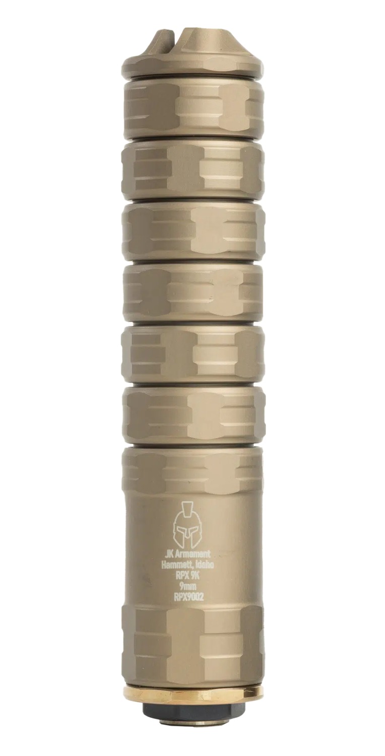 Jk Armament JK155RPX9KFDE RPX 155 9mm 1.55″ Flat Dark Earth Aluminum/Titanium 1/2″x28