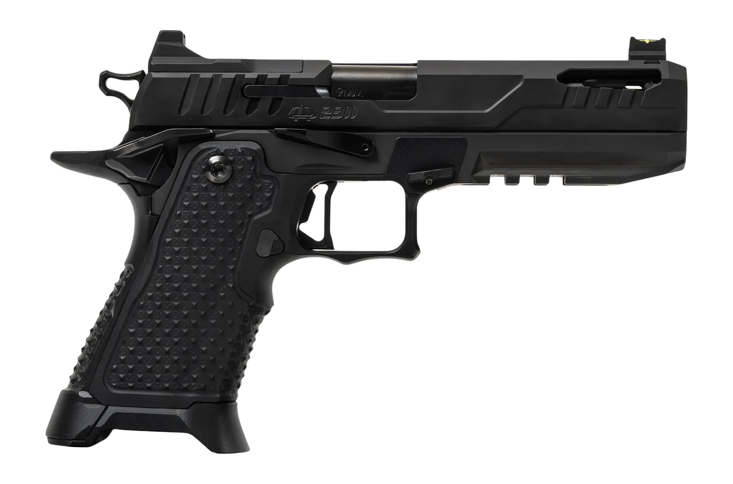 Oa Defense  2311 Pro Elite Full Size 9mm Luger 17+1 5″ Ported Barrel, Black DLC Steel Optic Ready/Serrated Slide, Black Aluminum Frame w/Picatinny Rail, Black Aluminum Grip, Ambidextrous