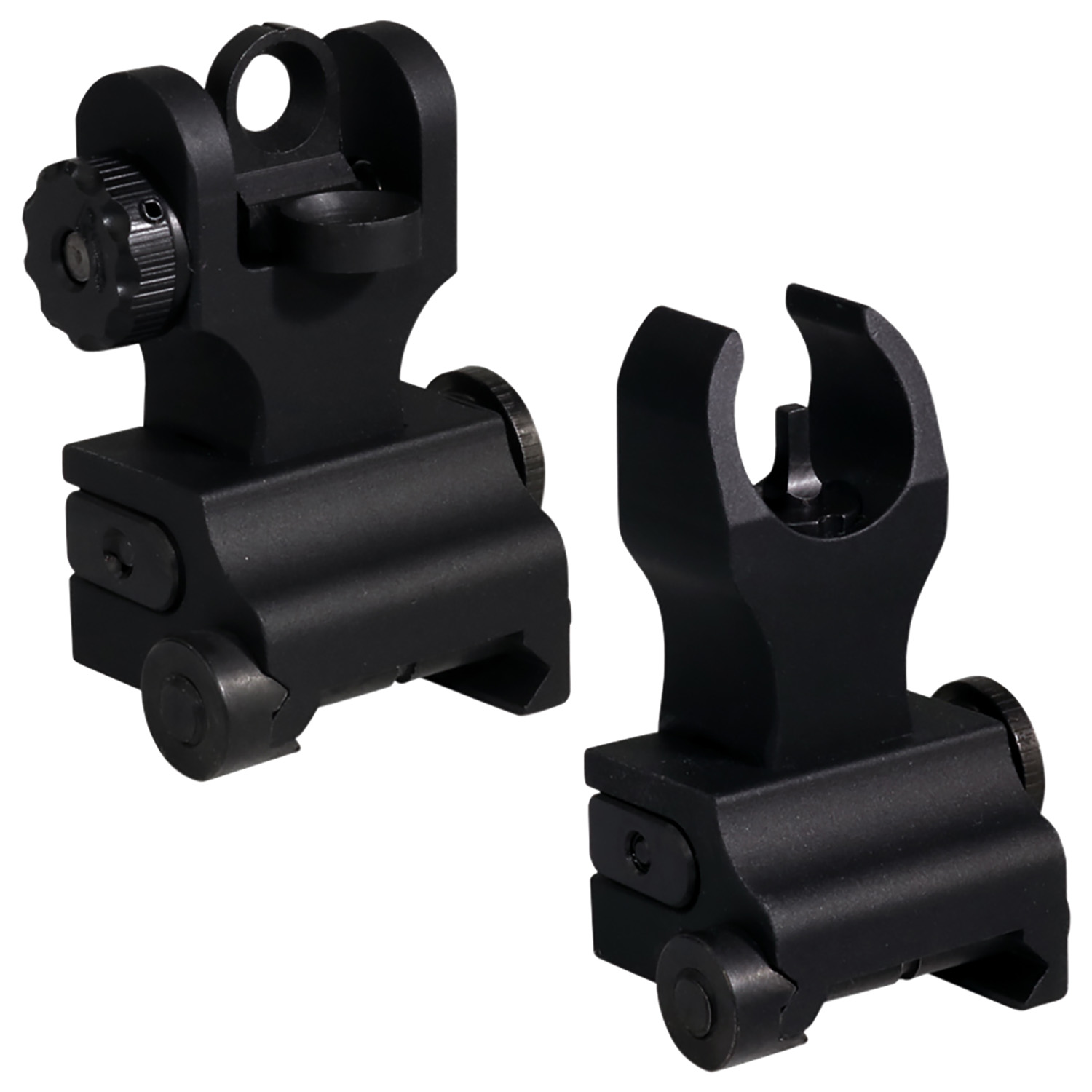 Samson QFHKA2PKG Quick Flip Folding Sights Front(HK) & Rear (A2) Black Anodized for AR-15