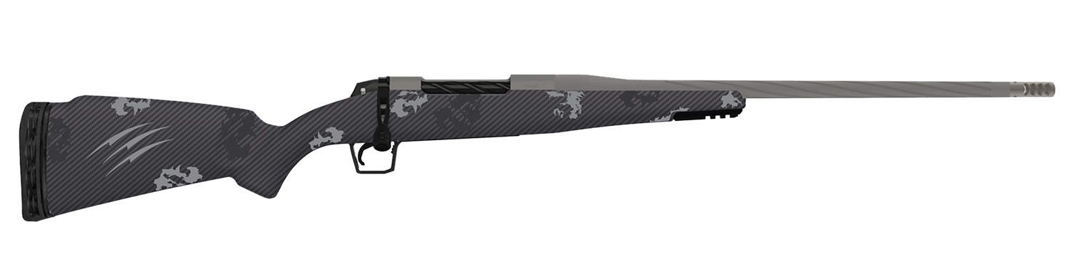 Fierce Firearms TWROG300PRC22GP Twisted Rogue Mini 300 PRC 22″ Tungsten Cerakote Steel Threaded Barrel, Drilled & Tapped Steel Receiver, LR Negative Comb Phantom Camo Carbon Fiber Stock