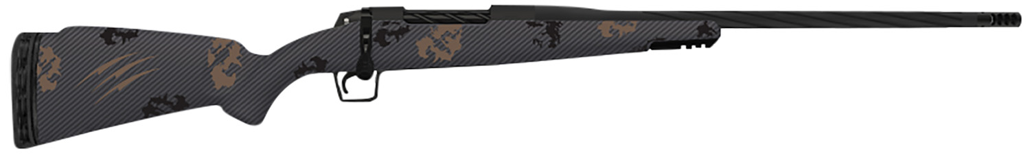 Fierce Firearms TWROG300PRC22BT Twisted Rogue 300 PRC 22″ Armour Lube Black Steel Threaded Barrel, Drilled & Tapped Steel Receiver, LR Negative Comb Trophy Camo Carbon Fiber Stock