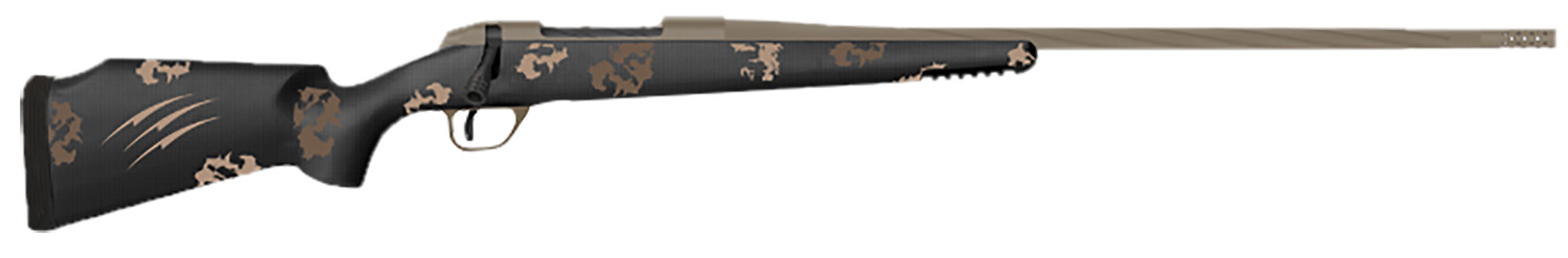 Fierce Firearms TWTROG7PRC22BS Twisted TI Rogue 7mm PRC 22″ Black Cerakote Steel Threaded Barrel, Drilled & Tapped Titanium Receiver, LR Negative Comb Sonora Ambush Camo Carbon Fiber Stock