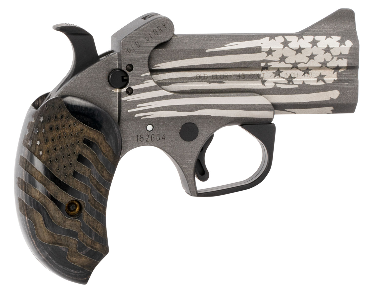 Bond Arms BAOG Old Glory 45 Colt/410 Gauge 2rd Shot 3.50″ Black Ash w/Integrated Star Grips Right Hand
