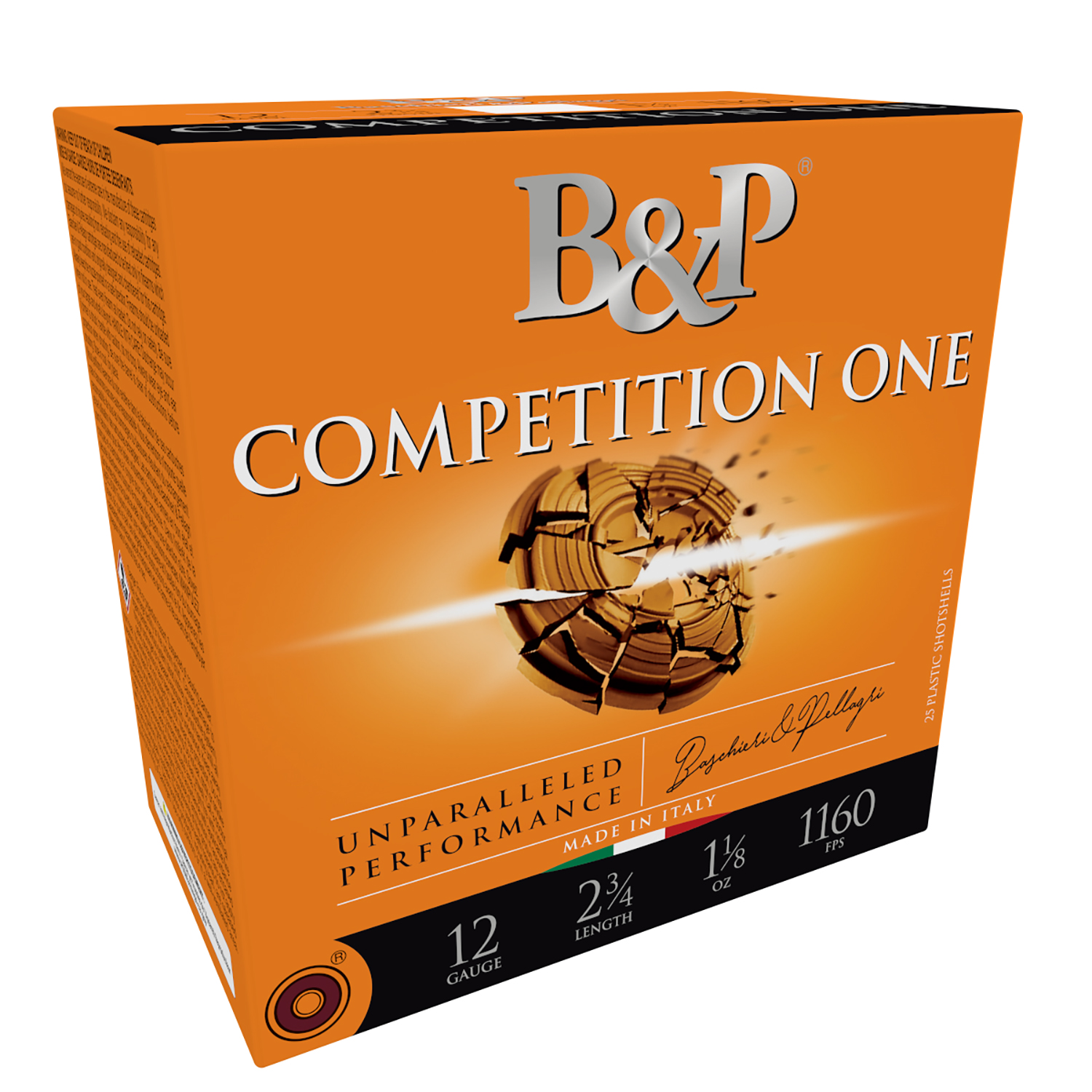 B&P Ammunition 12B1CP9 Competition One 12Gauge 2.75″ 1oz 9Shot 25 Per Box/10 Case