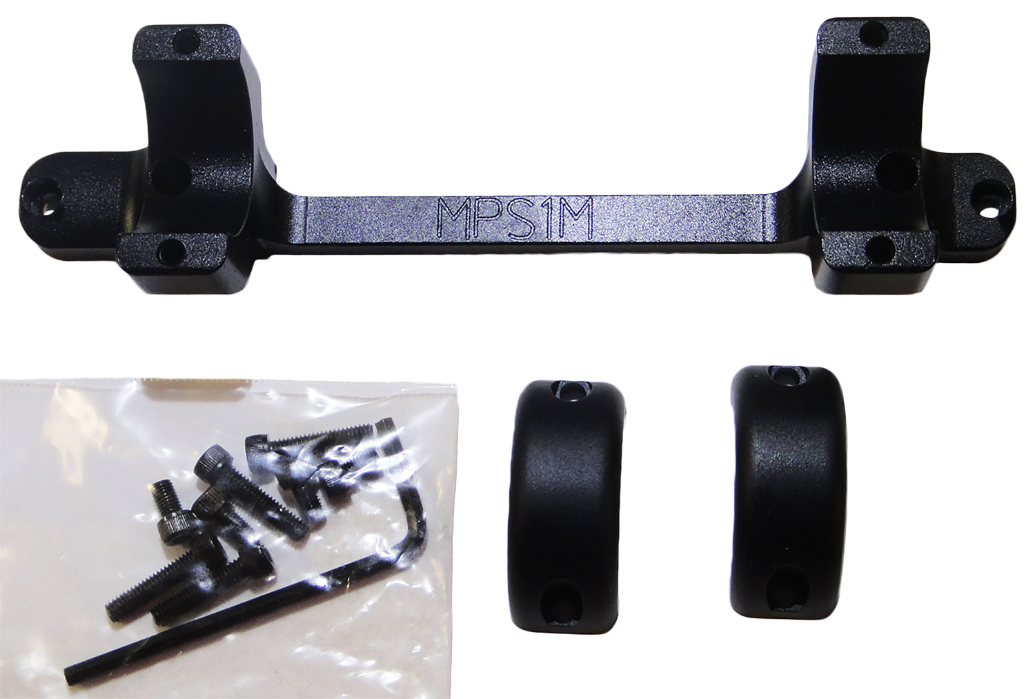 DNZ MPS1M Game Reaper-Mossberg Scope Mount/Ring Combo Matte Black 1″