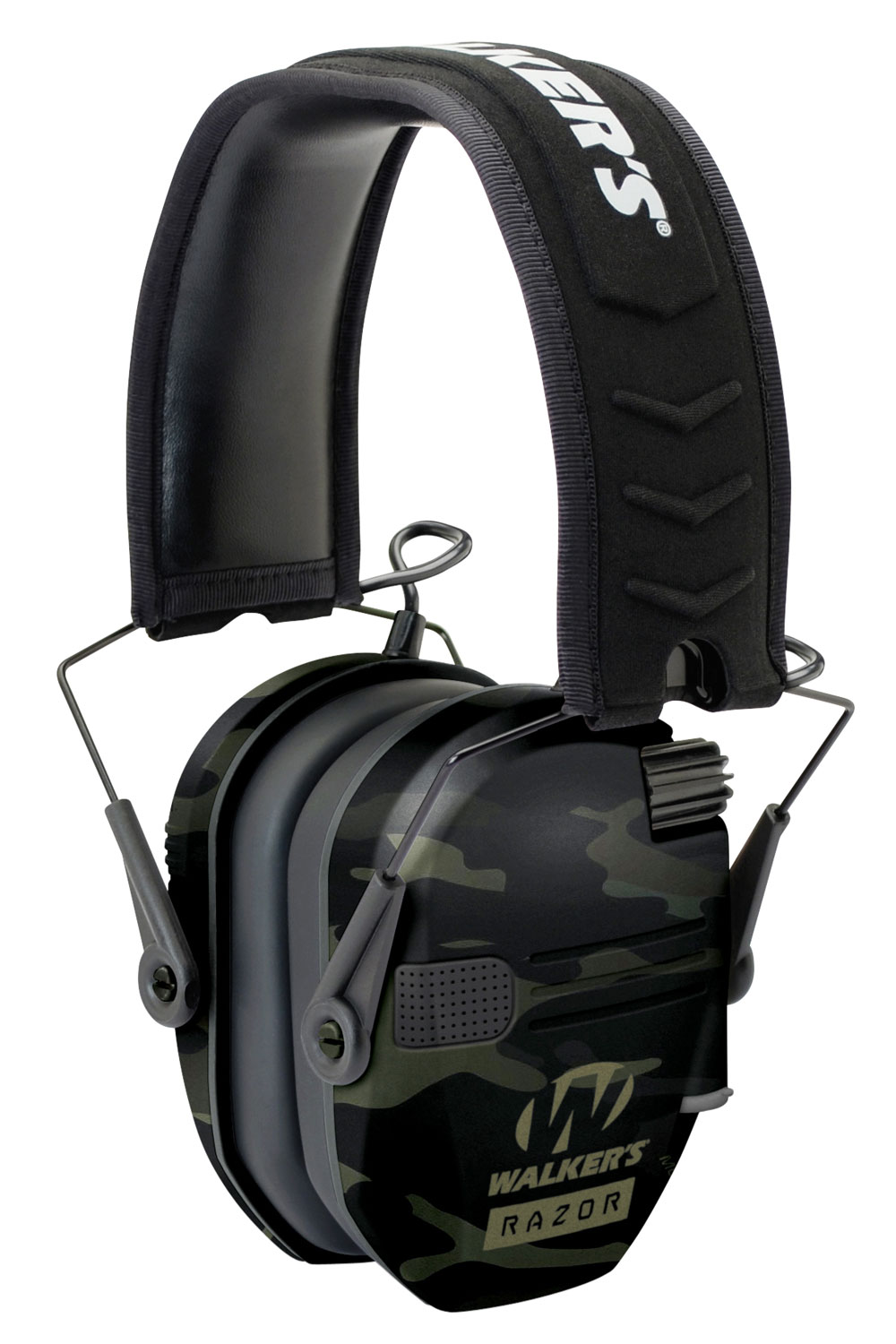 Walker’s GWPRSEMMCCG Razor Slim Electronic Muff 23 dB Over the Head Multi-Cam/Black Polymer