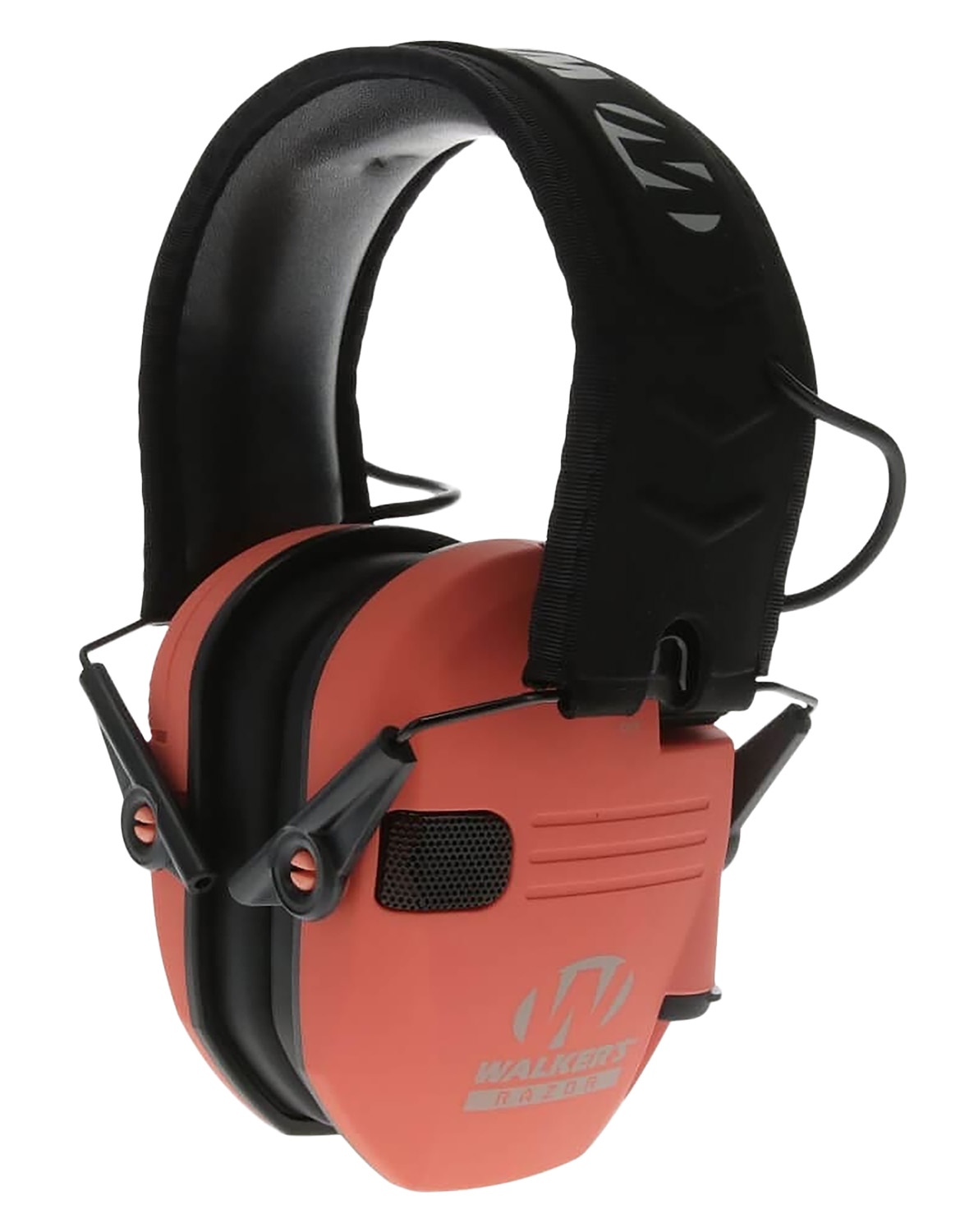 Walker’s GWPRSEMCOR Razor Slim Electronic Muff 23 dB Over the Head Coral/Black Polymer