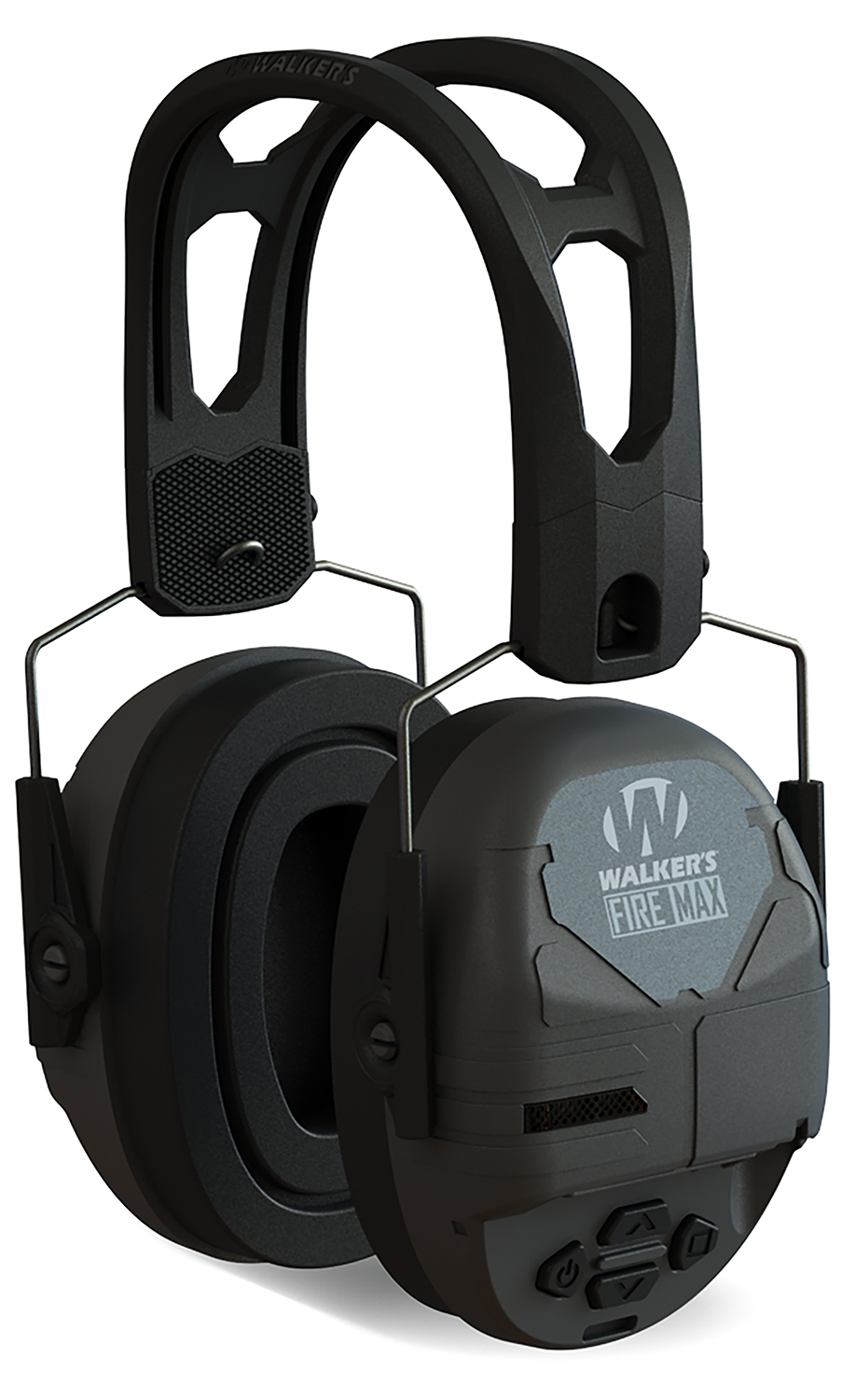 Walker’s GWPDFM Firemax Digital Muff Over the Head Polymer Black Ear Cups with Black Tacti-Grip Headband