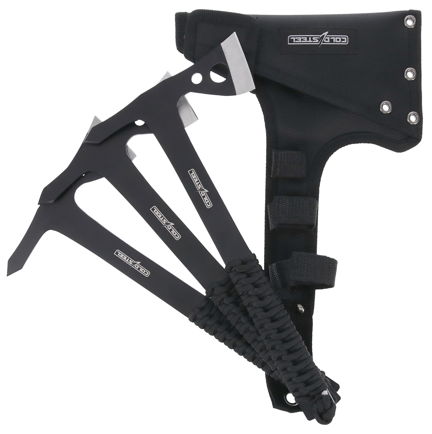 Cold Steel CSTH175AX3PK Throwing Axes 1.75″ Black Oxide 420 Stainless Steel Blade Paracord Wrap Handle Set of 3