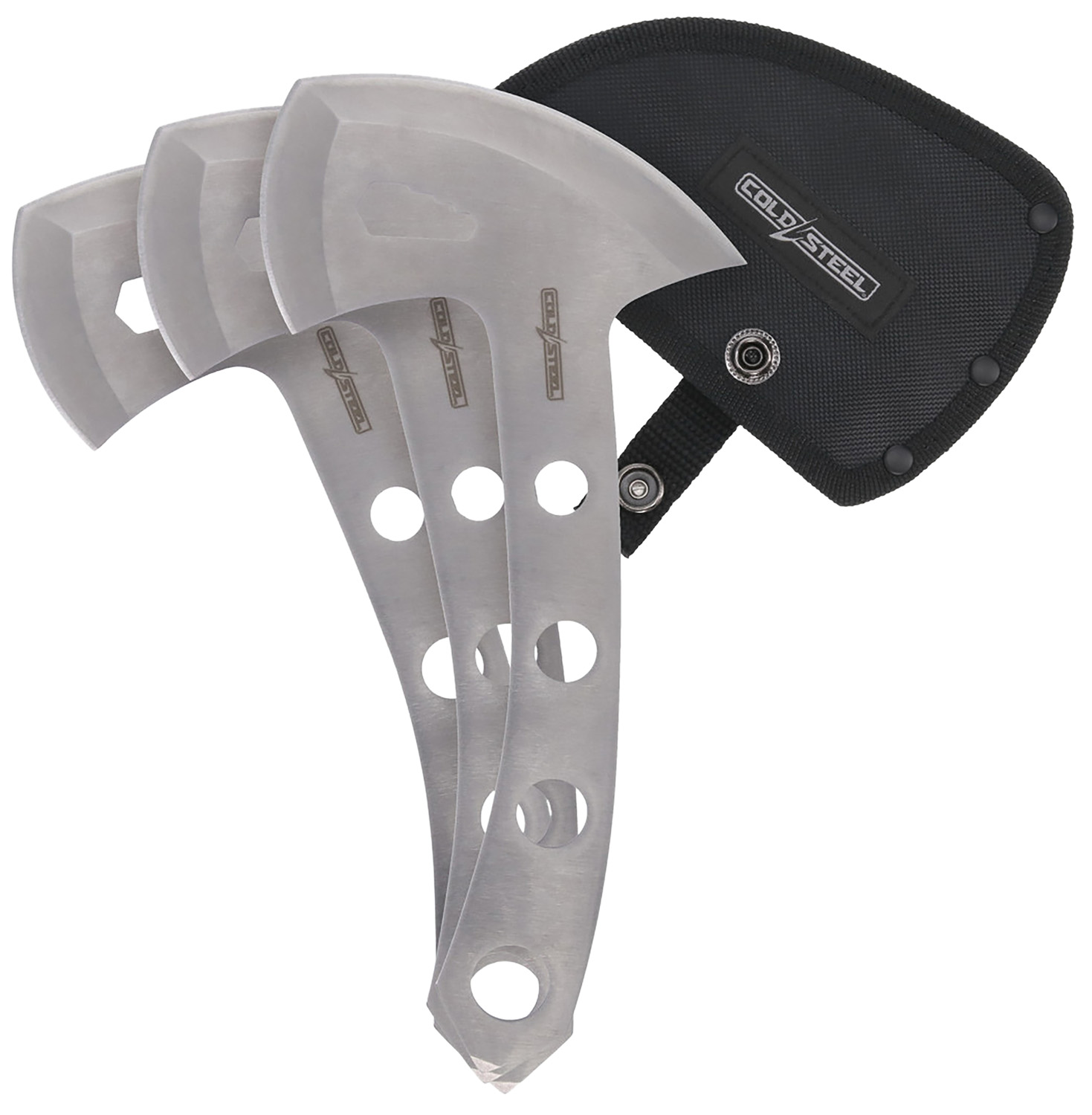 Cold Steel CSTH50AX3PK Throwing Axes 5″ Plain 420 Stainless Steel Blade Set of 3