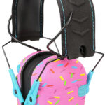 Walker’s GWPRSEMSPRNKP Razor Slim Electronic Muff 23 dB Over the Head Pink Sprinkles