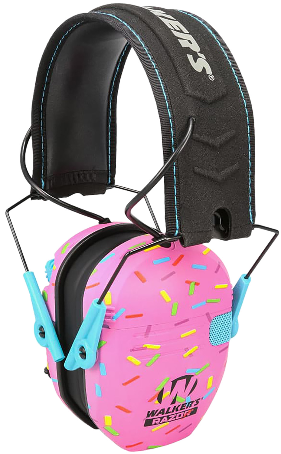 Walker’s GWPRSEMSPRNKP Razor Slim Electronic Muff 23 dB Over the Head Pink Sprinkles