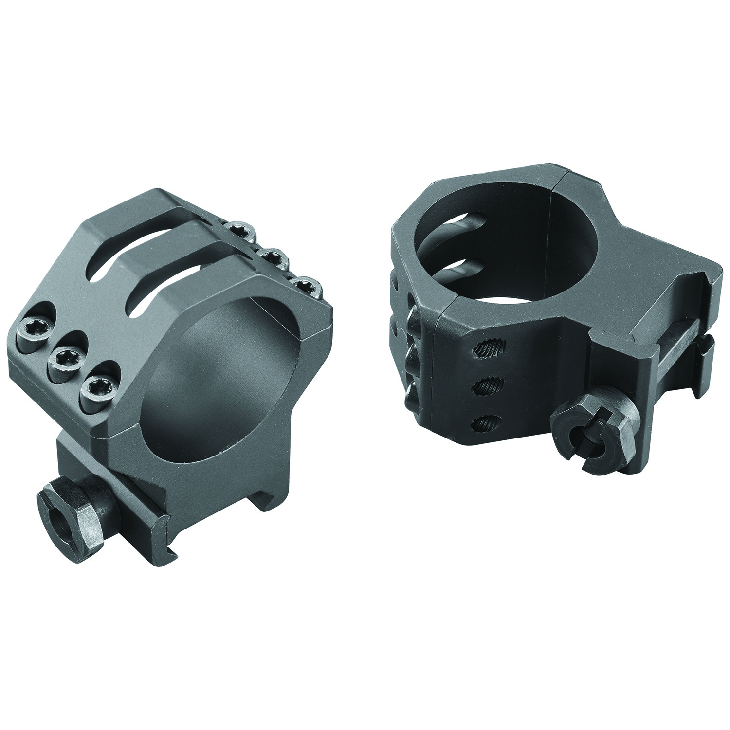Weaver Mounts 99694 Six-Hole Picatinny Rings  Matte Black 30mm High