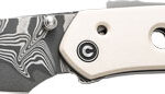 CIVIVI KNIFE VISION FG 3″ – IVORY DAMASCUS BLADE CLAM PACK