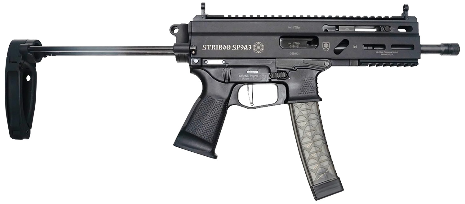 Grand Power 850003223124 Stribog SP9A3 9mm Luger 30+1 Black PDW Tailhook Brace