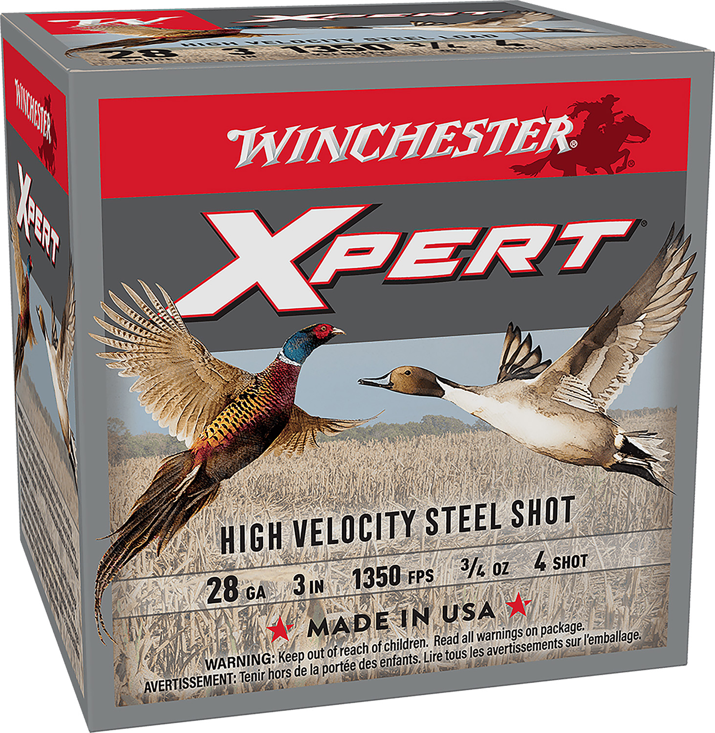 Winchester Ammo WEXP2834 Xpert High Velocity 28Gauge 3″ 3/4oz 4Shot 25 Per Box/10 Case