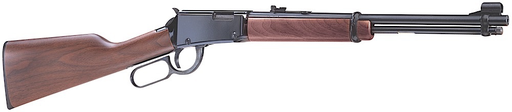 Henry H001 Classic 22 Short, 22 Long or 22 LR Caliber with 15LR/17L/21Short Capacity, 18.50″ Barrel, Black Metal Finish & American Walnut Stock Right Hand (Full Size)