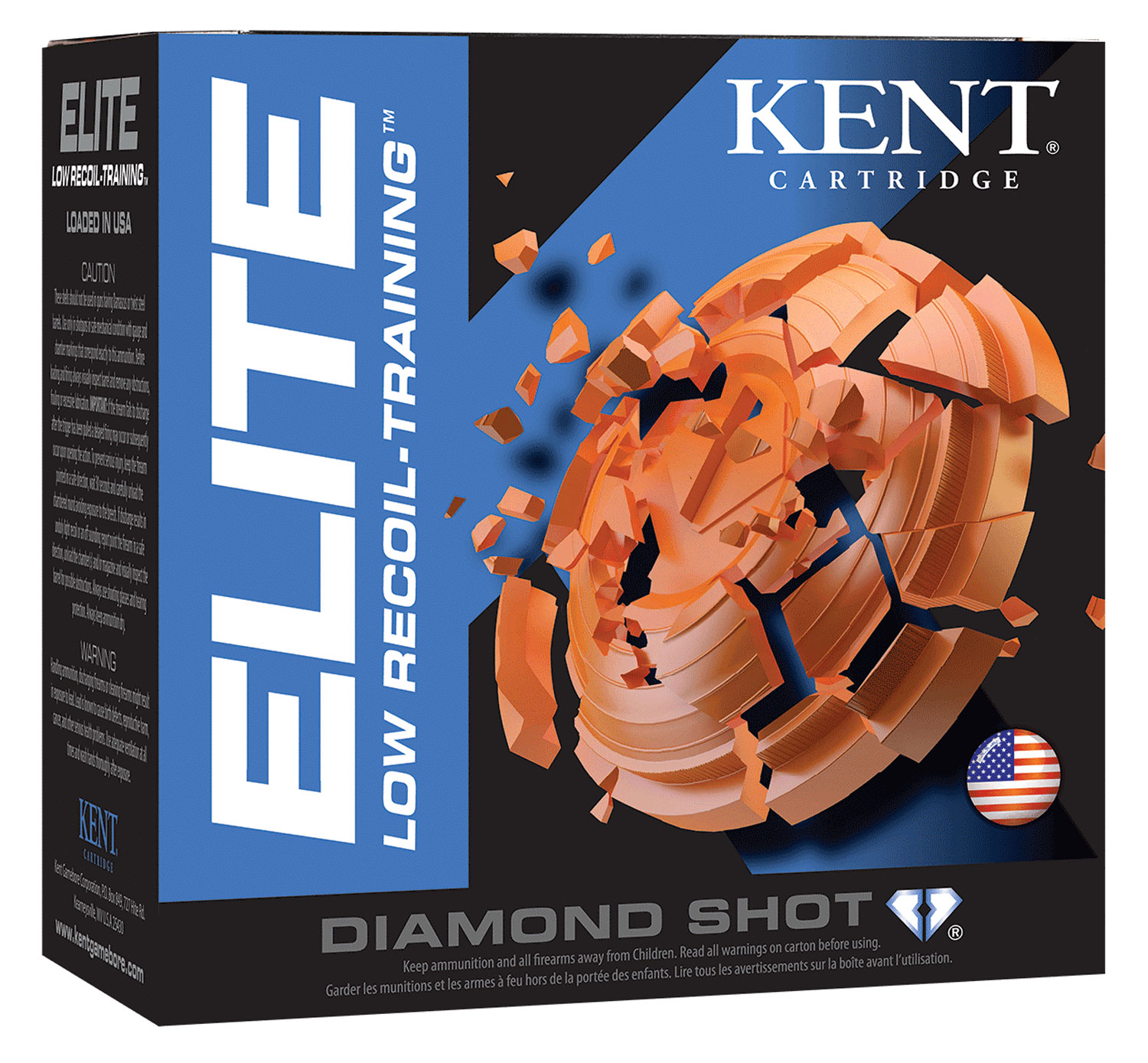 Kent Cartridge E12L248 Elite Low Recoil-Training 12Gauge 2.75″ 7/8oz 8Shot 25 Per Box/10 Case