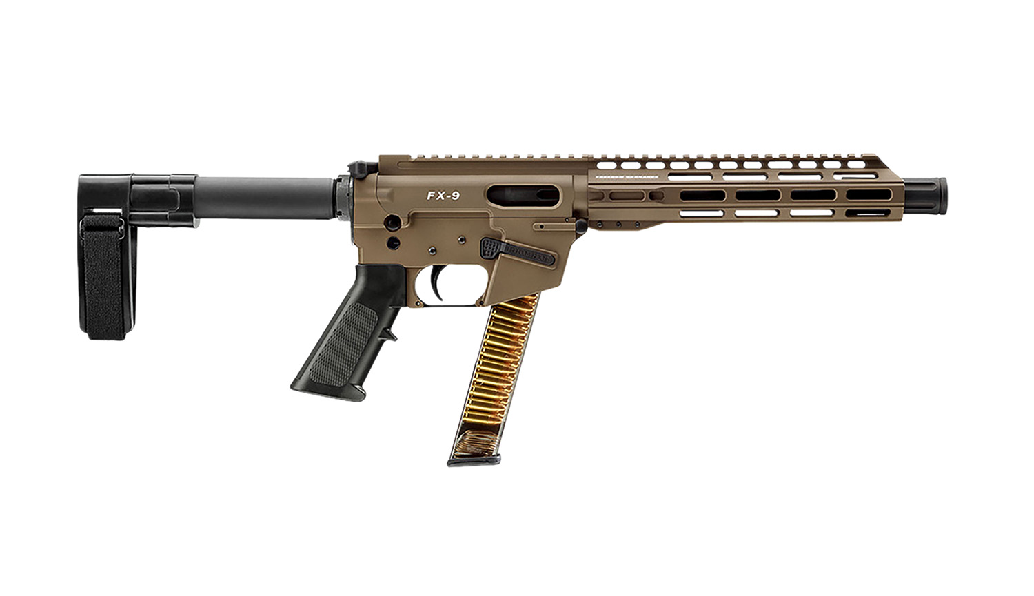 FREEDOM ORDNANCE FX9P10SBM-FDE FX9P 9mm Luger 10″ Flat Dark Earth