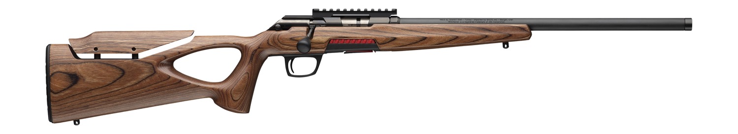 Winchester Repeating Arms 525228286 Xpert Target 17 WSM 8+1 18″ Matte Black Threaded Barrel, Matte Black Steel Receiver w/Picatinny Rail, Brown Thumbhole w/Adjustable Comb Laminate Stock