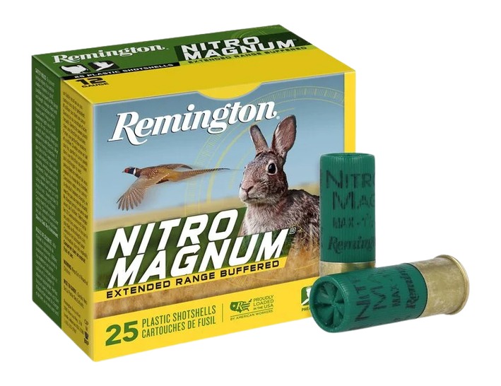 Remington Ammunition 26678 Nitro Magnum  12Gauge 2.75″ 1 1/2oz 4Shot 25 Per Box/10 Case