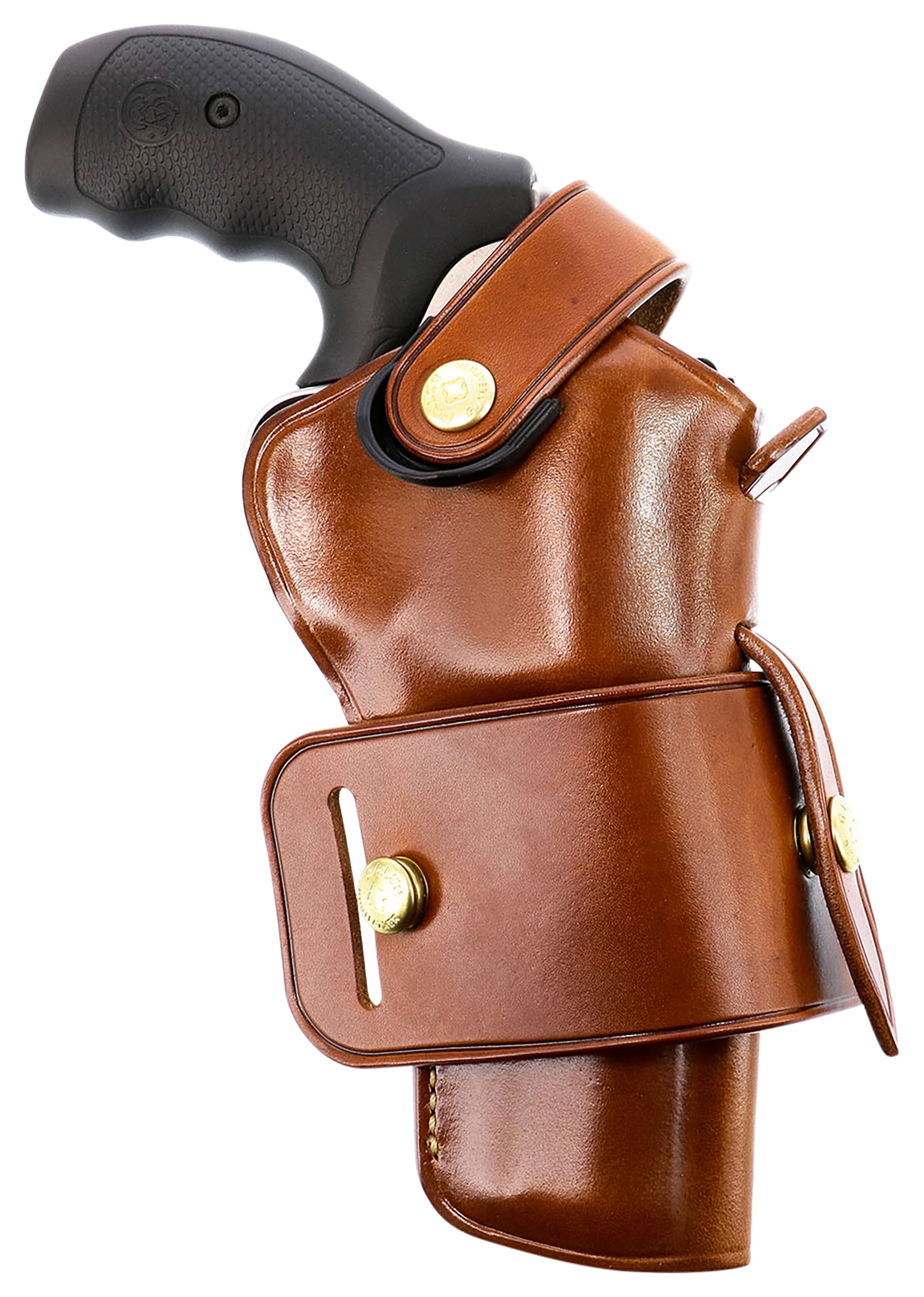 Galco WG2104 Wheelgunner 2.0 OWB Tan Leather Belt Slide Fits S&W L Frame/Ruger Security-Six Fits 4″ Barrel Ambidextrous