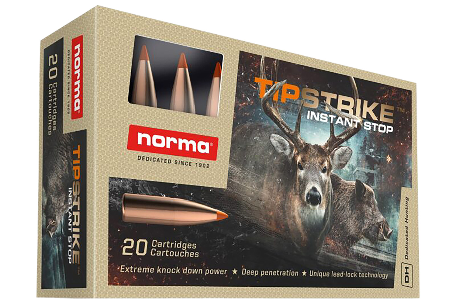 Norma Ammunition 20171222 Dedicated Hunting Tipstrike 280Rem 160gr Polymer Tip 20 Per Box/10 Case