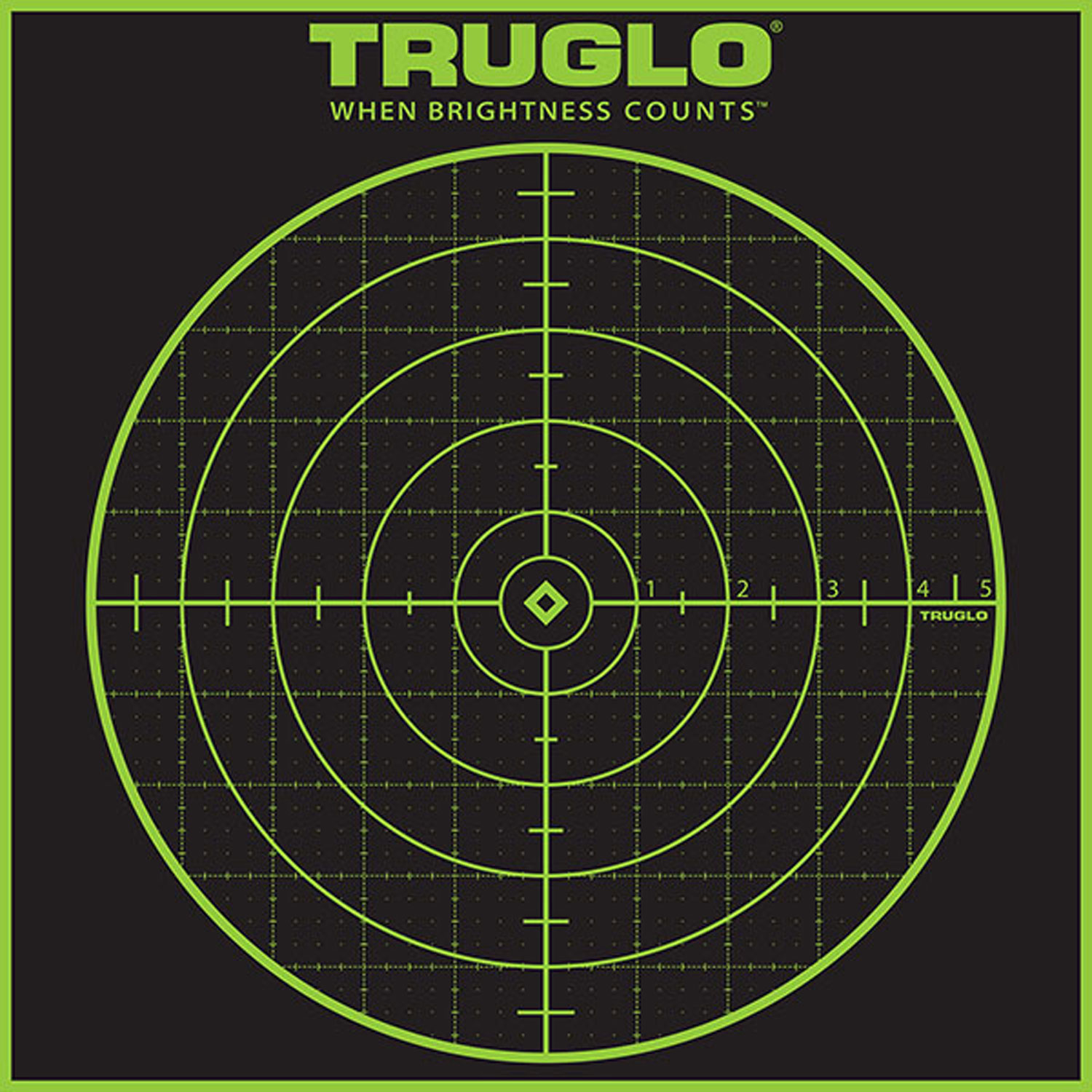 TruGlo TG10A12 Tru-See Grid Self-Adhesive Heavy Paper Black/Green 12″x12″ Bullseye 12 Pack