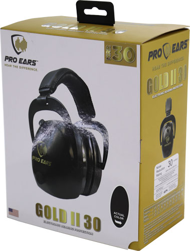 PRO EARS GOLD II 30 EAR MUFF – ELECTRONIC W/PADDED BASE BLK