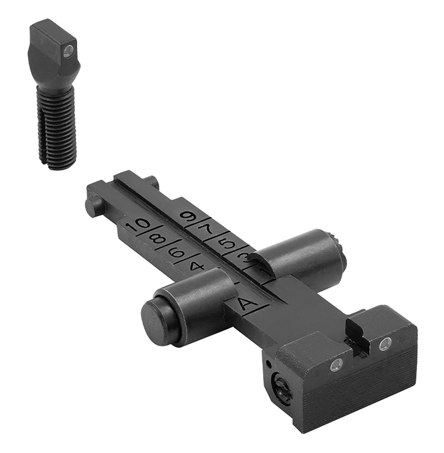 Meprolight USA 1331153101 Tru-Dot Self Illuminated AK/AKM Sight Black 3-Dot Green Front & Rear Sight Set for AK/AKM