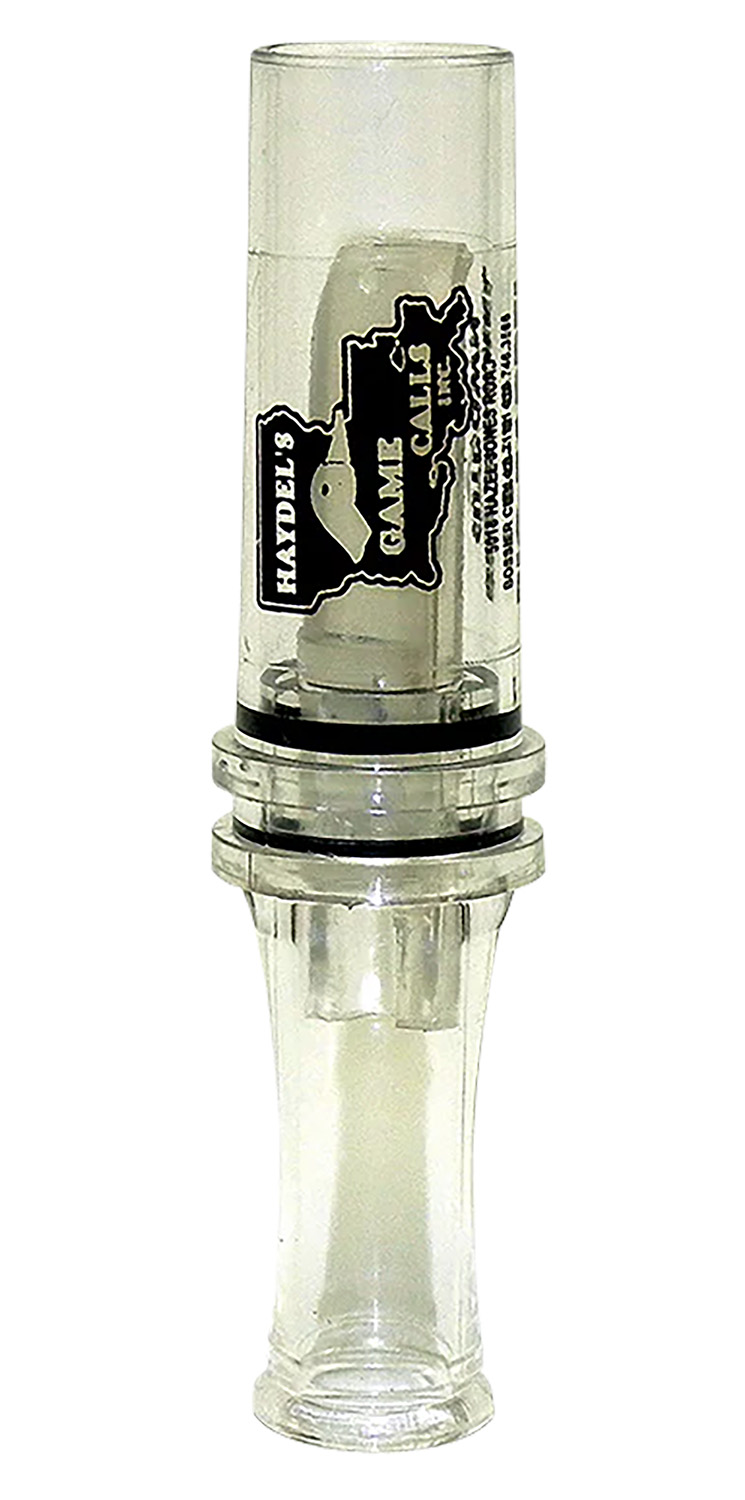 Haydel’s Game Calls BC10 Big Barreled Open Call Single Reed Mallard Sounds Attracts Ducks Clear Plastic