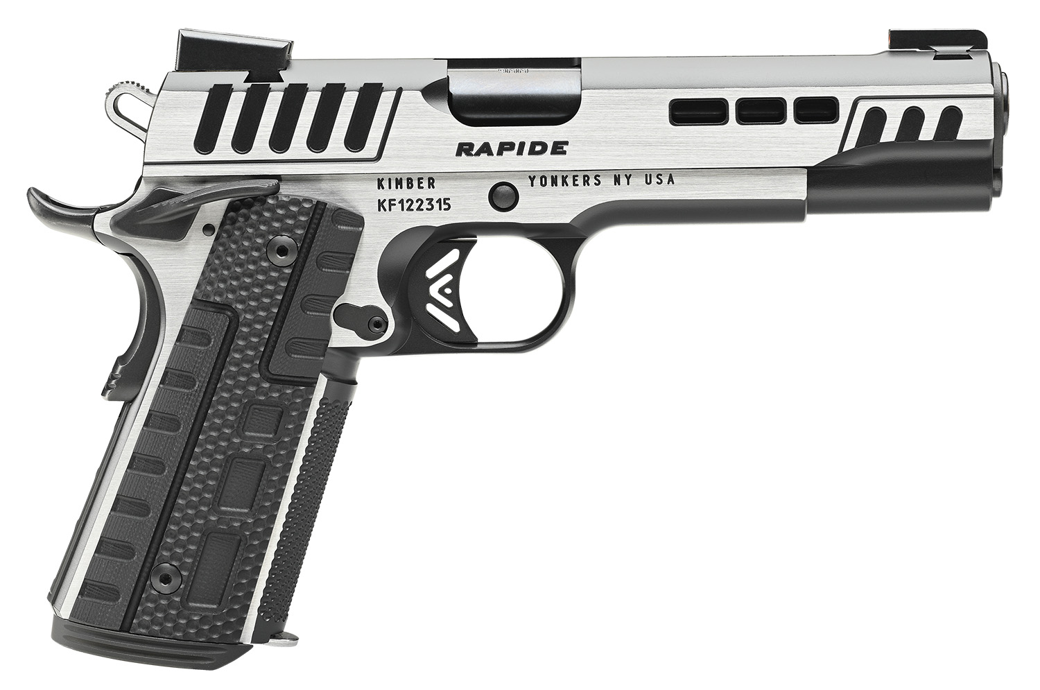 Kimber Mfg.,inc 3000426 Rapide Scorpius 10mm 8+1 5″ Black KimPro II w/ Brush Polished Flats Stainless Steel Slide G10 Grip