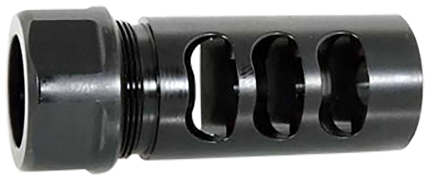 American Precision Arms G2L5830N Gen 2 Little Bastard Self Timing Brake Black Nitride Stainless Steel with 5/8″-24 tpi Threads, 2.22″ OAL & 1″ Diameter for 30 Cal Rifle