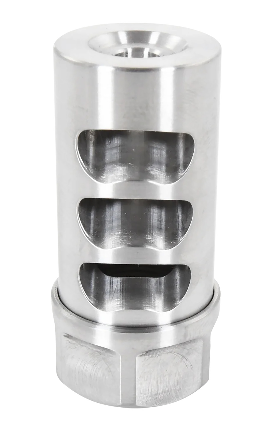 American Precision Arms G2L5830S Gen 2 Little Bastard Self Timing Brake Stainless Steel with 5/8″-24 tpi Threads, 2.22″ OAL & 1″ Diameter for 30 Cal Rifle