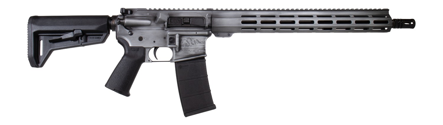 Shark Coast Tactical 300-065-1000-04 Liberty Or Death 5.56 NATO 30+1 16″ Black Melonite Threaded Barrel, Aluminum Receiver w/Picatinny Rail, M-LOK Handguard, Magpul MOE SL Black Polymer Stock, Magpul