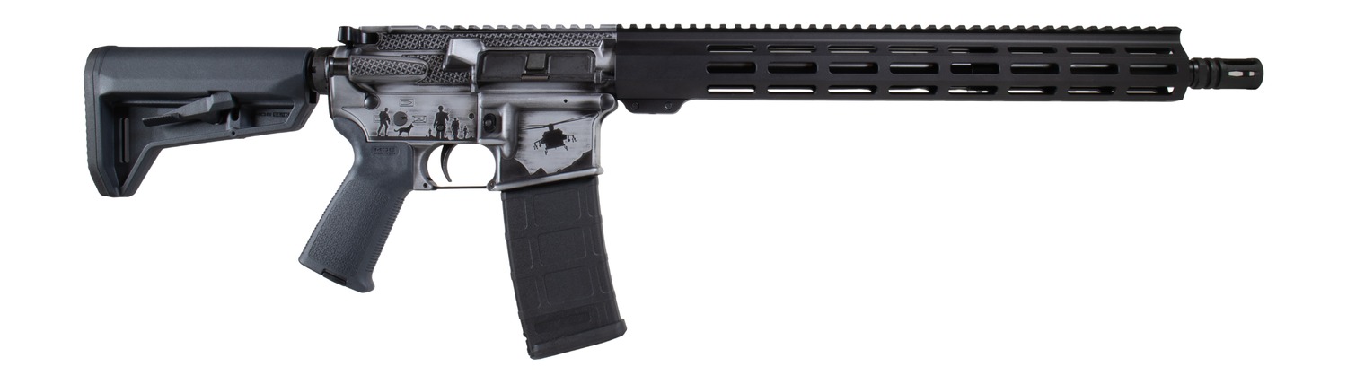 Shark Coast Tactical 300-111-1000-15 Military 5.56 NATO 30+1 16″ Black Melonite Threaded Barrel, Gray Cerakote Aluminum Receiver w/Picatinny Rail, M-LOK Handguard, Magpul MOE SL Polymer Stock, Magpul