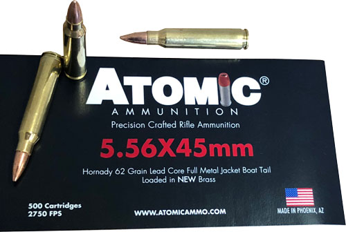 ATOMIC 5.56X45 62GR FMJ – 500RD BULK