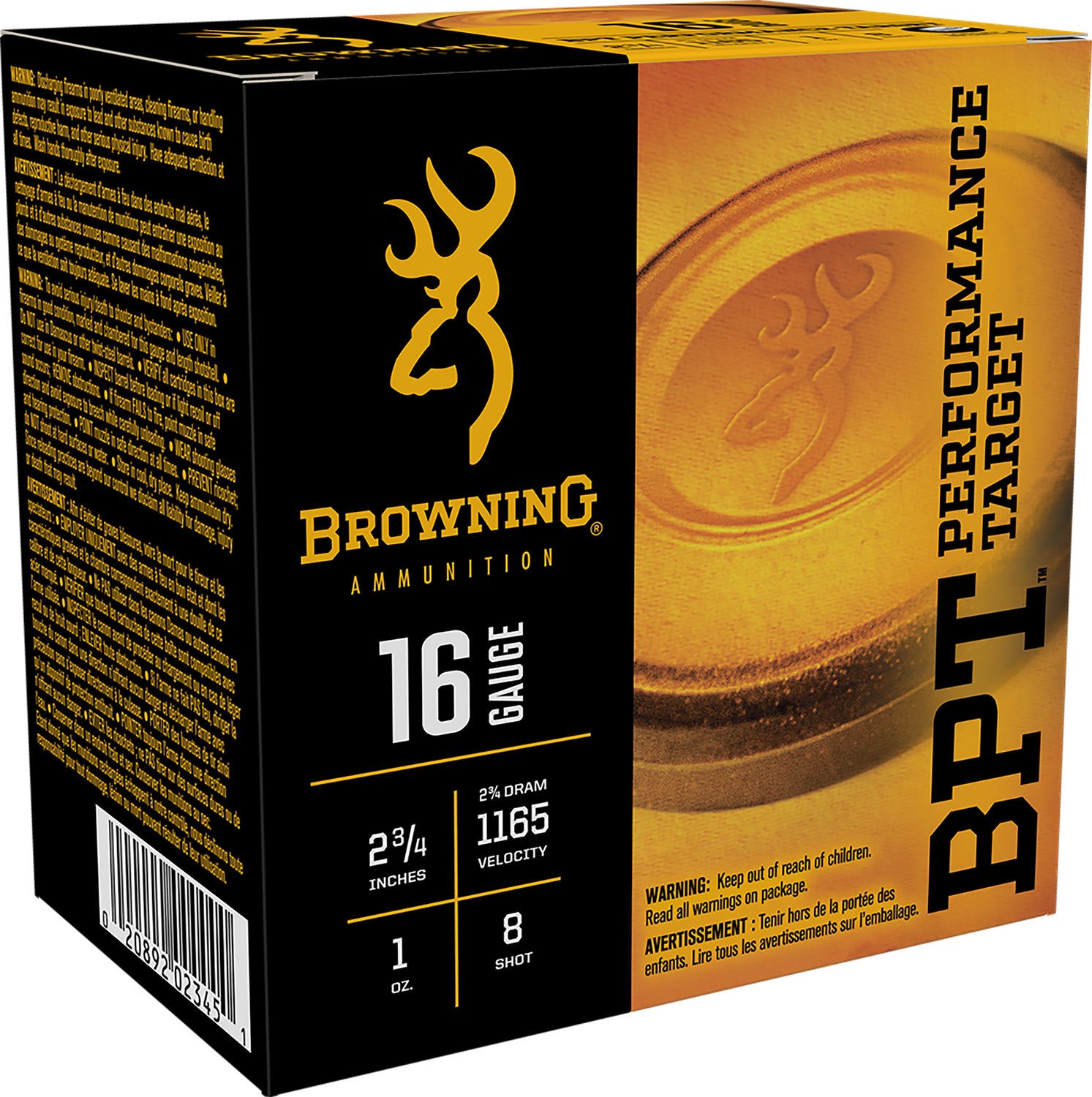 Browning Ammo B193611628 BPT Performance Target 16Gauge 2.75″ 1oz 8Shot 25 Per Box/10 Case