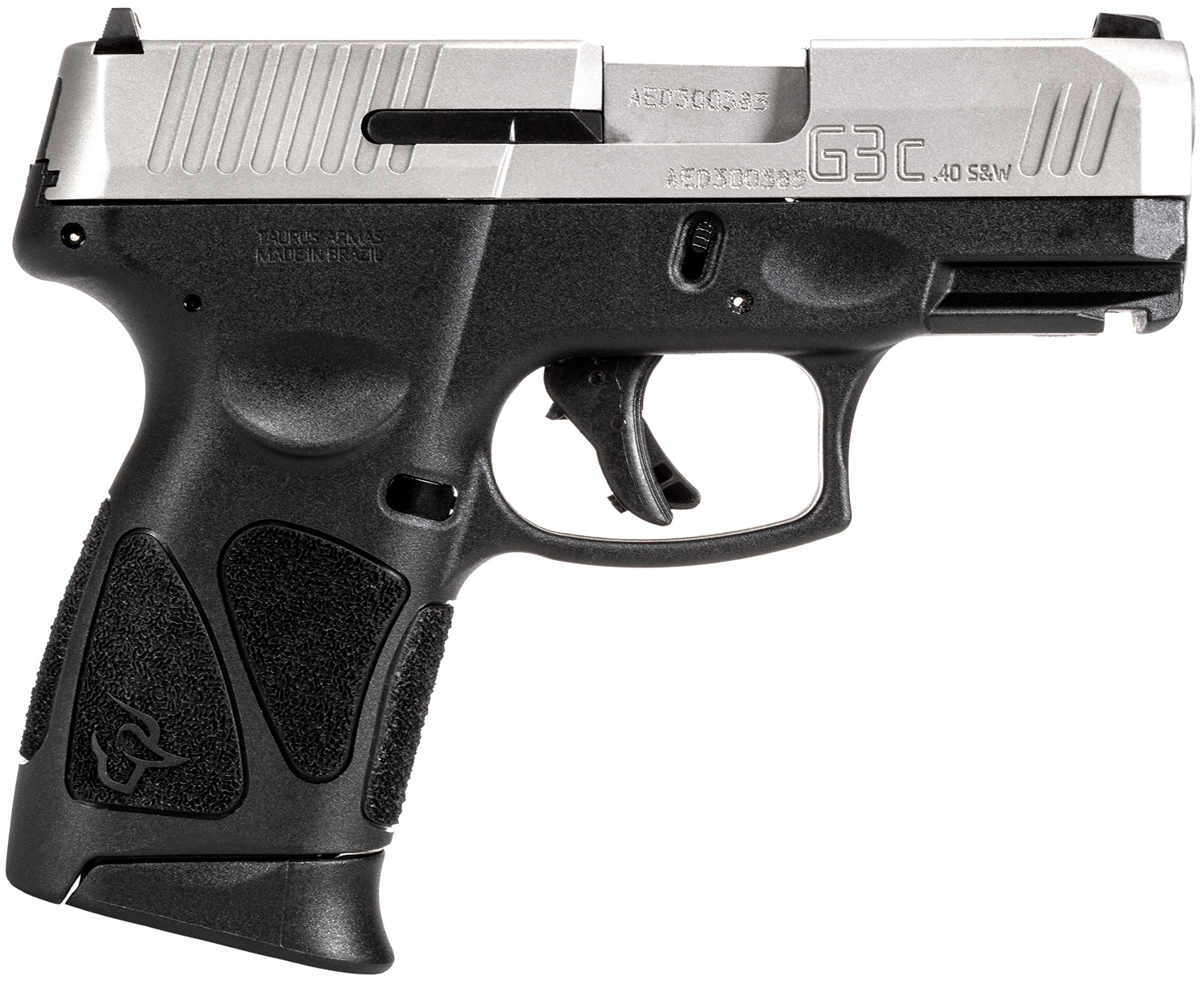 Taurus 1G3C4039 G3C Compact Frame 40 S&W 10+1 3.26″ Matte Stainless Steel Barrel, Serrated Stainless Steel Slide, Black Polymer Frame w/Picatinny Rail, Black Polymer Grip
